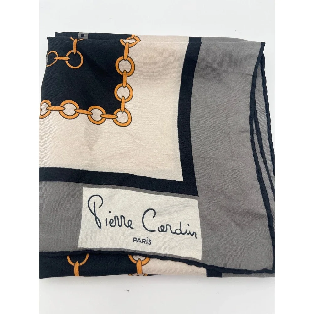 Vintage 1970/80's Pierre Cardin Paris Square Equestrian Retro Silk Scarf